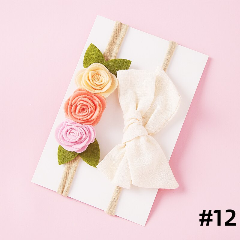 Baby hoofdband schattige strik meisjes hoofdbanden tulband pasgeboren bloem elastische hoofdbanden haarbanden kinderen baby haaraccessoires: A2 nsnsfb -9771-12
