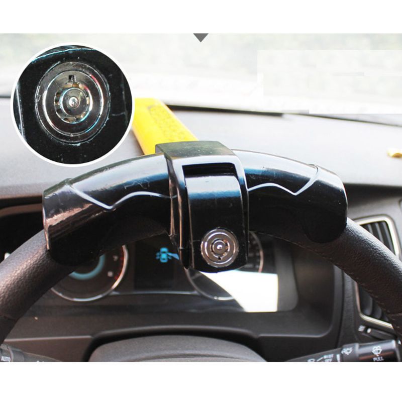1 PCS Universal Anti-Theft Car Auto Security Rotary Steering Wheel Lock 28GC