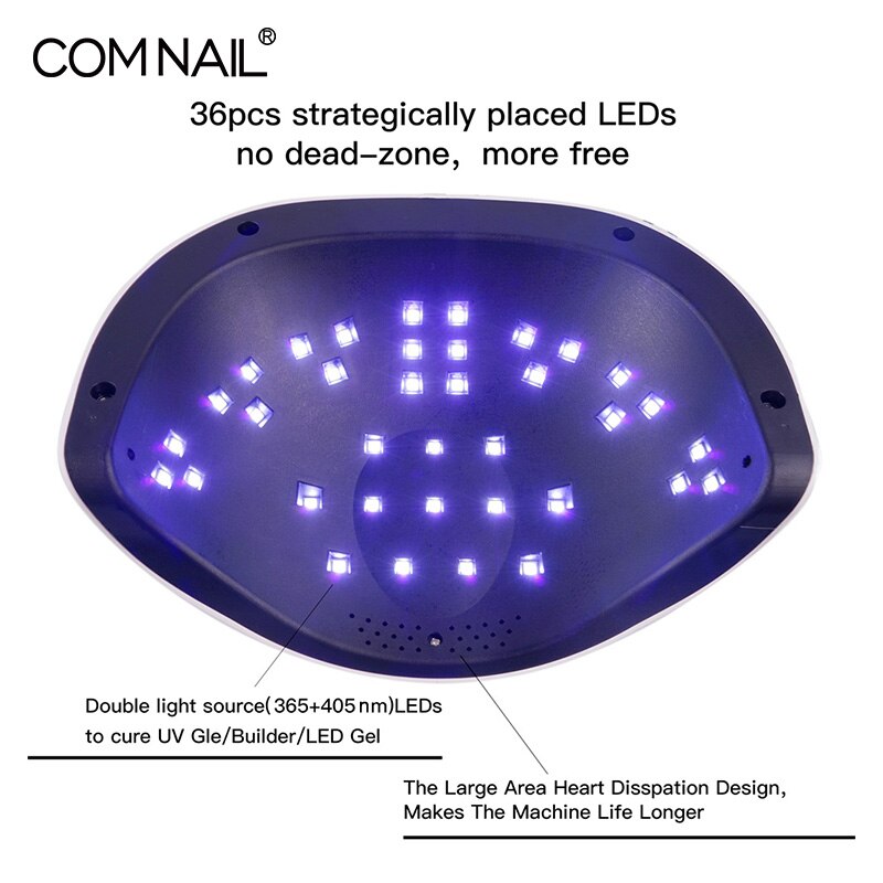 72W T2 2 Hands UV Lamp LED Nail Lamp Nail Dryer For All Gels Polish Light Infrared Sensing 10/30/60/99s Timer Smart For Manicure