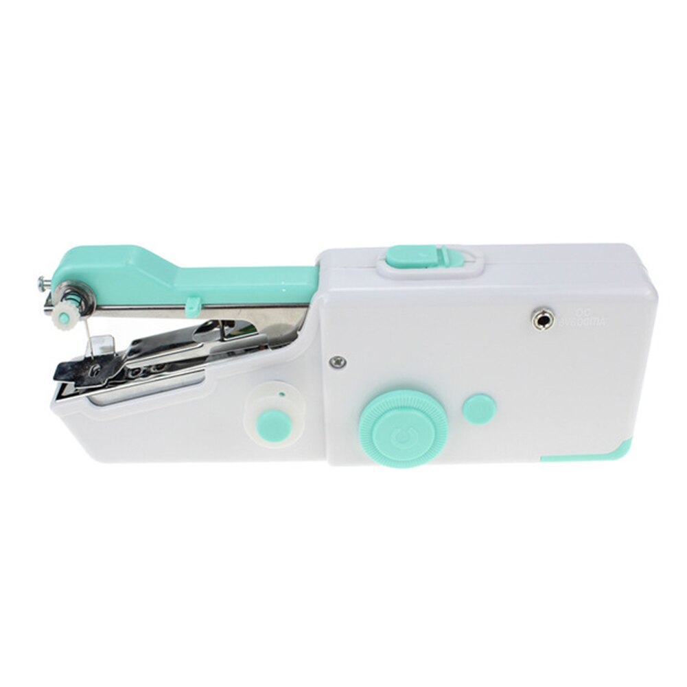 Portable Household Mini Electric Sewing Machine Quick Stitch Sew Needlework Quick Stitch Wrap-Edge Tool: Blue