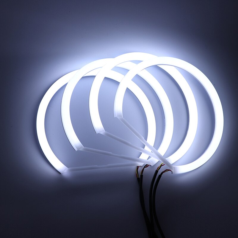 WHITE LED Headlight Halo Angel Demon Eyes Kit angel eyes light for BMW 3 series E46 sedan touring wagon coupe compact 1998-2005