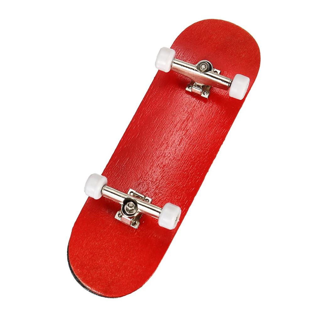 Kids Kinderen Volwassen Speelgoed Houten Vinger Boord Vinger Skateboard Basic Compleet Skateboard Lager Wiel Moer: Rood