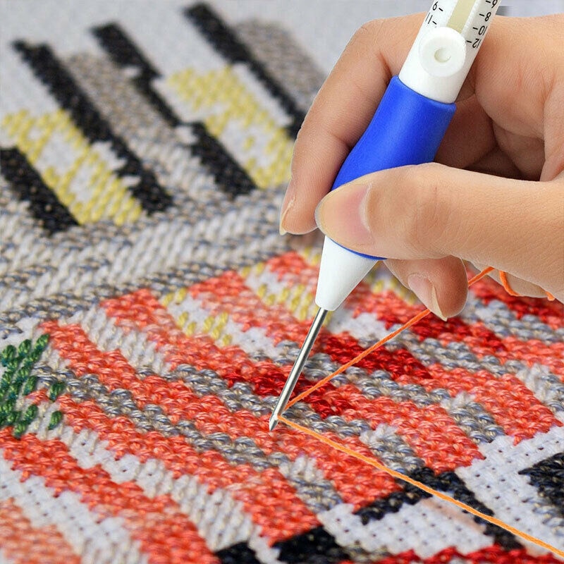 Magisk broderi pen broderinål vævning værktøj håndlavet fancy diy håndværk pen sæt punch nål sy tilbehør værktøj