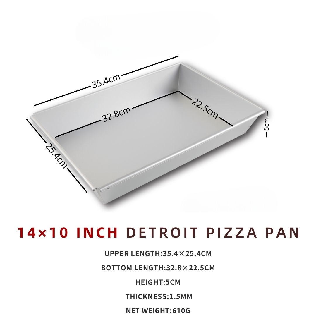 6 ~ 10 inch Detroit Style Pizza Pan Deep Dish Pizza Pan, Pizza Pan, Vierkante Bakpan, Bakvormen Keukengerei, Aluminium: Chocolade