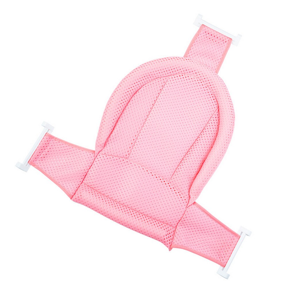 4- spænde justerbar skridsikker t-form sikkerheds badekar badekar støtte sæde netto hængekøje til 0-12 måneder baby småbørn: 3- spænder pink