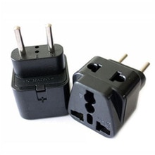 Elektrische Plug Universal Travel Socket 1 naar 2 UK/US/EU/AU Outlet naar EU/Brazilië /israël Splitter Plug Adapter Oplader