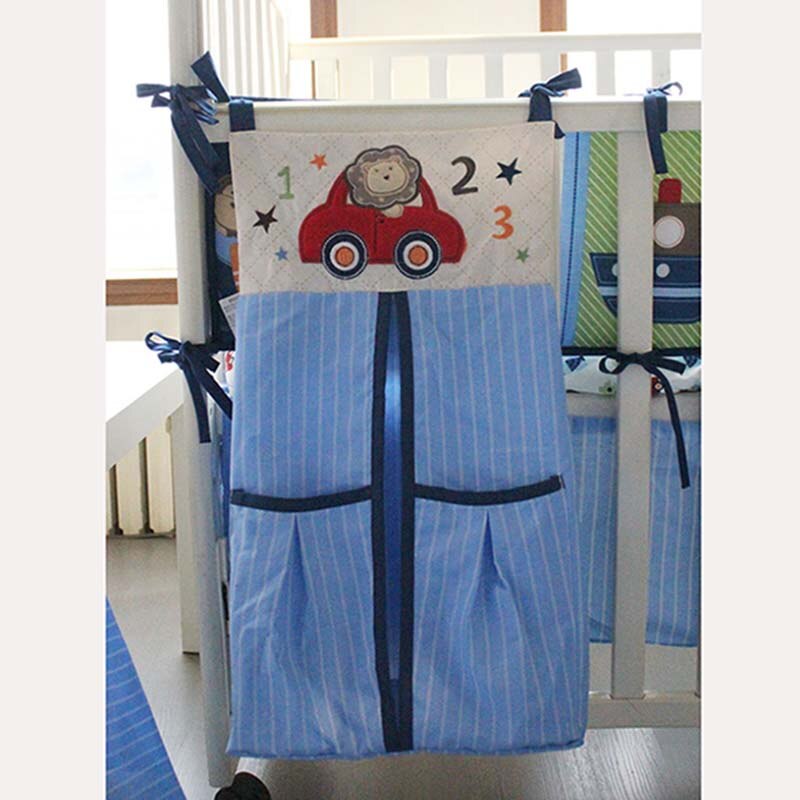 Organizador portátil para cuna de bebé, bolsa colgante para cama, bolsa de pañales bordada para recién nacidos, juego de cama para bebé, bolso para pañales infantiles, Organizador: F