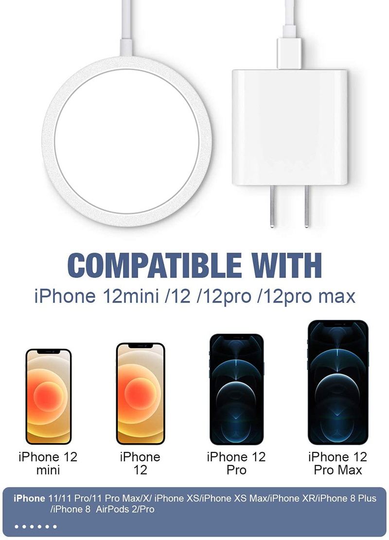 Magnetische 15W Drahtlose Ladegerät Schnelle Ladung Schnell PD 20W uns UK EU Stecker Drahtlose Ladegerät Für IPhone 12 Profi Max Mini Für Magsafing