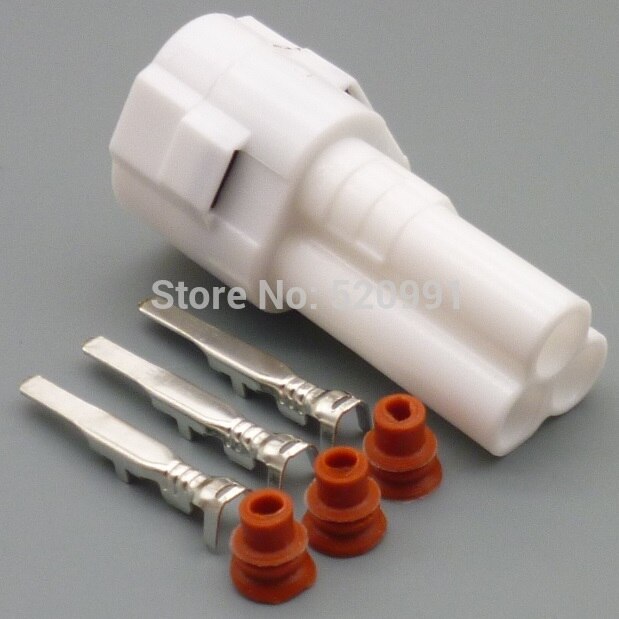 shhworldsea 3pin 2.0mm MT090 sealed Motorcycle TPS waterproof connector 6187-3231 6180-3241: 1set male