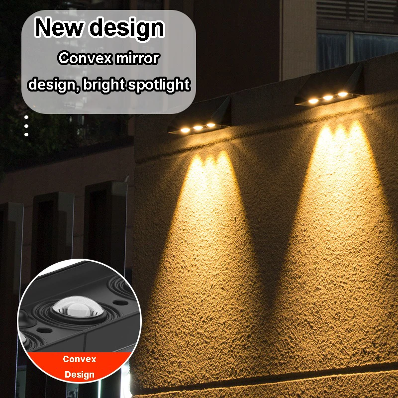 Wandlamp op zonne-energie Buitenveranda Verlichting Verlichting Waterdichte LED-lamp Automatische verlichting's nachts voor tuin, balkon
