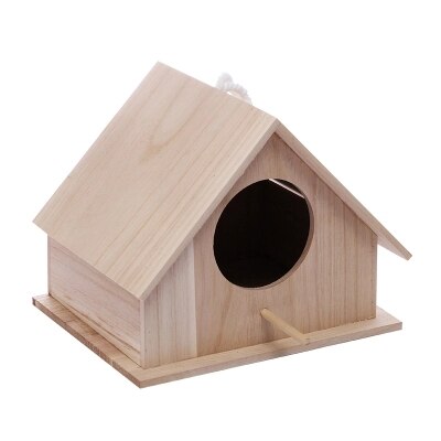 Nido de loros grande de madera maciza nido de loros al aire libre casa de madera nido cálido caja de cría starling Piel de tigre pájaro pequeño nest03