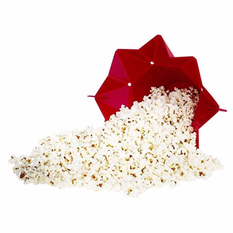 Seau à Popcorn pliable en Silicone, 16x11 cm bricolage fait maison, pour four à micro-ondes