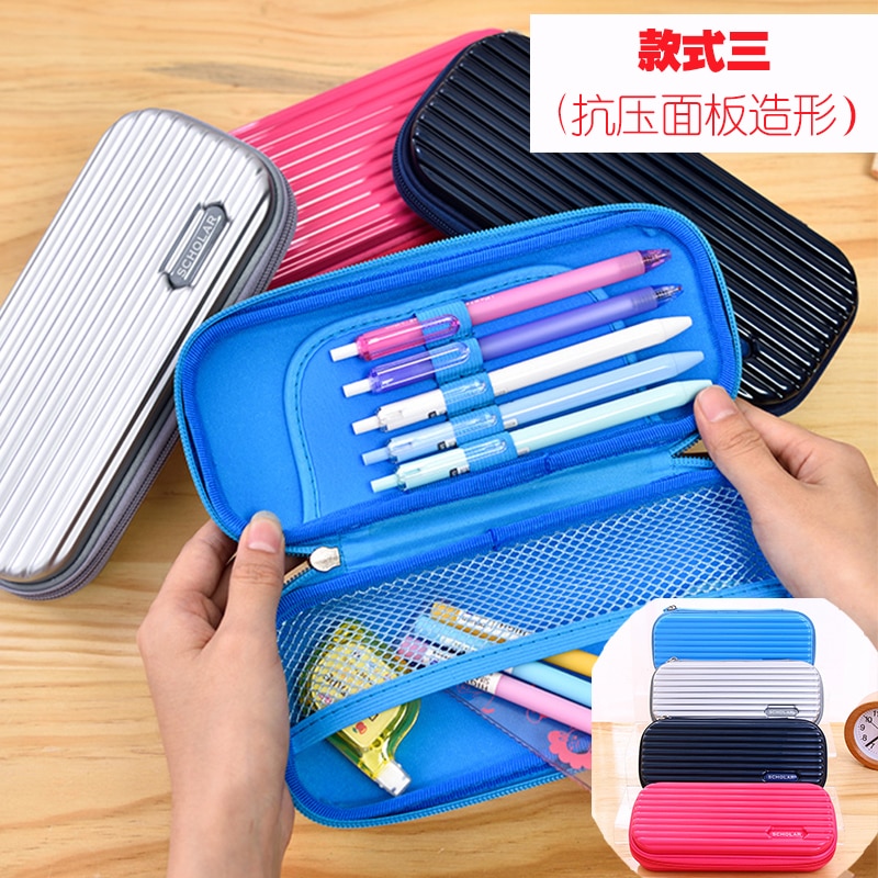 Multifunctional Double-layer Bag Students Stationery Schoolgirl Pencil Bag Papelaria Material Escolar School Supplies