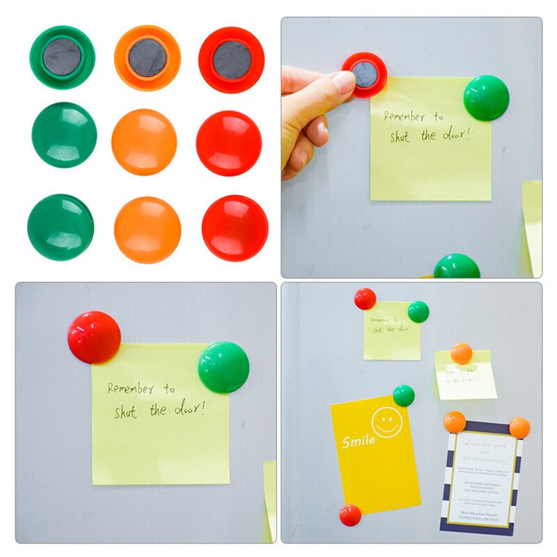 5/10 stuks ronde plastic koelkastmagneten, kleurrijke koelkastmagneten, kantoormagneten voor whiteboards, decoratieaccessoires voor thuis en in de keuken.