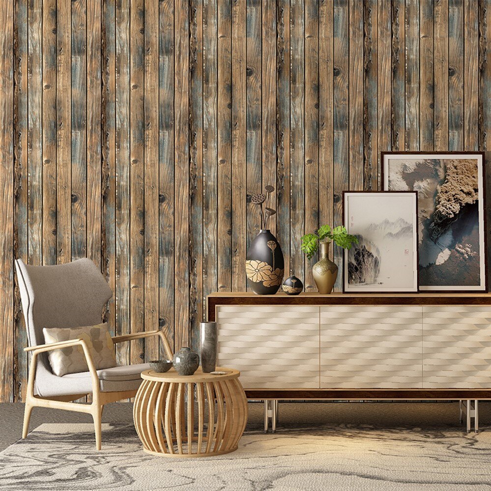 Waterdichte PVC Zelfklevend Vinyl Hout Behang Roll Voor Woonkamer Keuken Kinderkamer Slaapkamer Muren