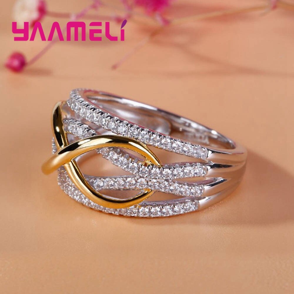 Anillo de amor infinito, Plata de Ley 925, Color brillante, circonita cúbica, lazo, letra 8, joyería de promesa de eternidad para mujer y novia