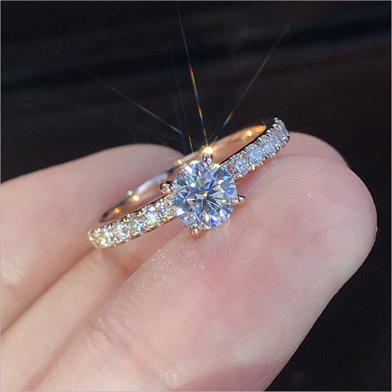 Anello di fidanzamento Design di Cristallo Anelli di Fidanzamento Donne anelli Donne di Fidanzamento Anelli Nuziali dei monili