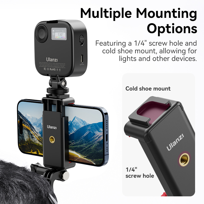 Ulanzi CM027 Soporte de correa para la cabeza/Correa para el pecho CM028 para cámaras de acción Gopro Insta360 DJI Teléfonos móviles Modos horizontales verticales