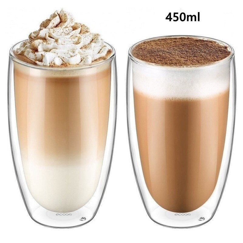 Dobbeltvægs espressokopper 80 milliliter /2.73 ounce, sæt  of 4