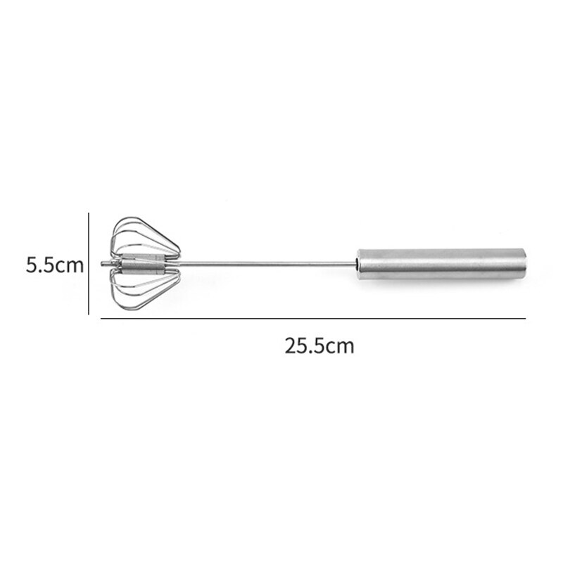 Kitchen Tools Egg Tools Semi-automatic Rotating Mixer Stainless Steel Baking Accessories Cream Butter Mixer Kitchen Essentials: 10inch