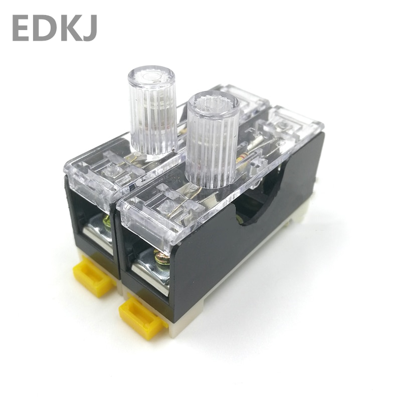 1pcs FS-101 Din Rail Mount Single Pole Fuse holder with light box 6X30mm 10A 250V Fuse Holder Glass fuse tube fuse casing