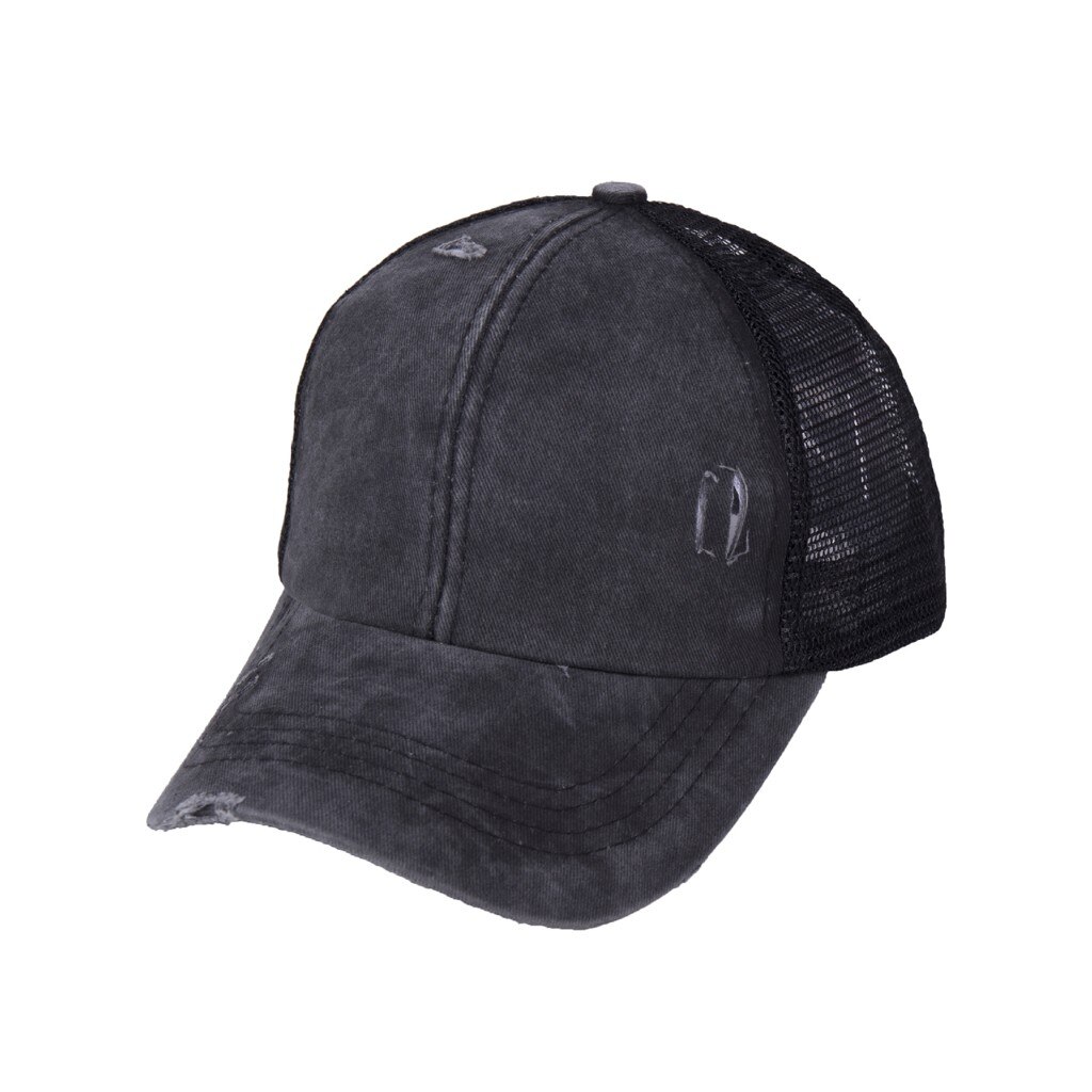 Zomer Outdoor Unisex Mesh Patchwork Baseball Cap Zonnehoed Baseball Caps: Black
