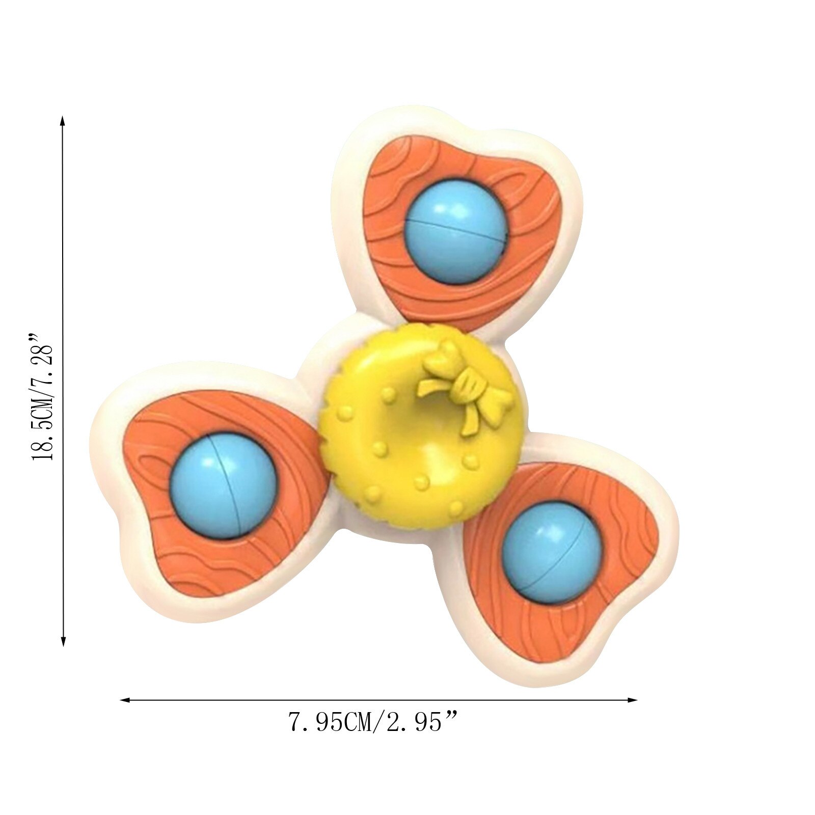 3Pcs Spinner Roterende Speelgoed Ijs Cartoon Fidget Roterende Zuig Speelgoed Zuignap Roterende Decompressie Bad Speelgoed Juguetes