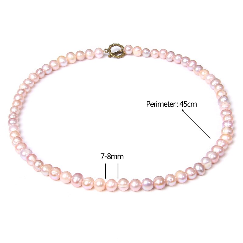 Natuurlijke Paarse Parels Kettingen Eenvoudige Zoetwater Parels Kralen Chokers Kettingen Kettingen Voor Vrouwen Vrouwelijke Sieraden Huwelijksgeschenken