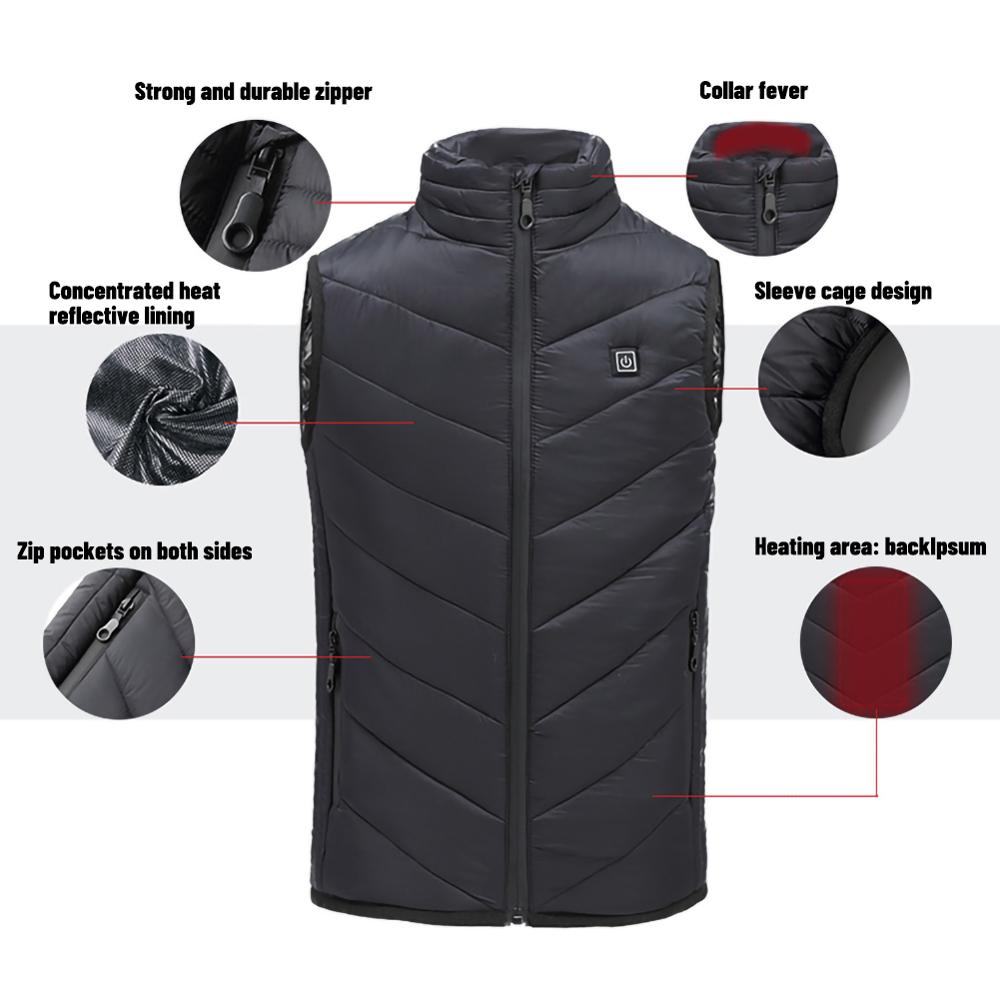 Children's Heated Vest Winter Jacket USB Charging Teenagers Heated Vest Warm Running Outdoor Wear Safety Intelligent Keep Warm