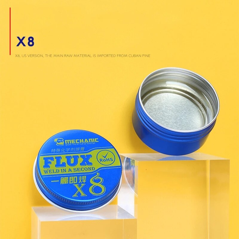 MECHANIC X6/X8/X9 Rosin Flux Solder Paste Imported Mild Halogen-Free Lead-Free No-Clean Welding Flux for PCB BGA Welding