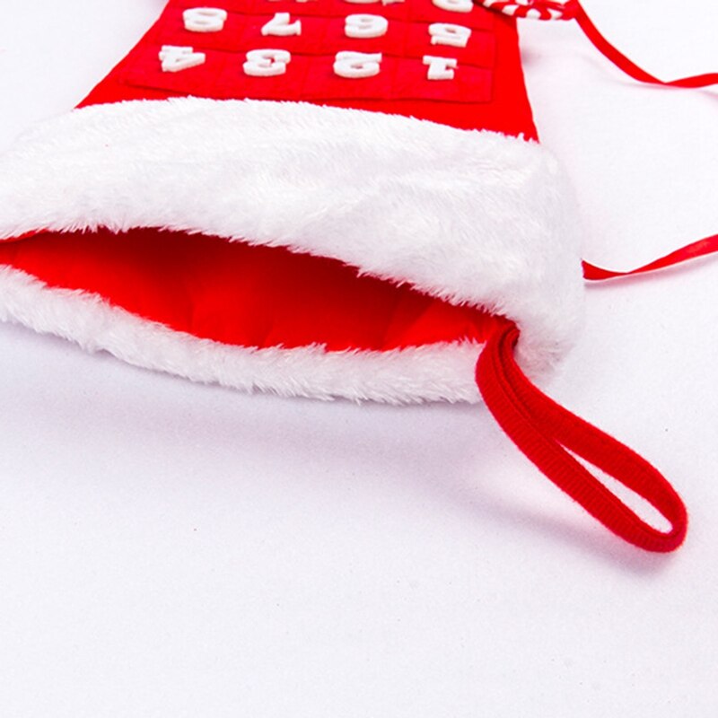 Jul adventskalender snögubbe jultomten tygkalender för fest öppen spis vägg fönsterhänge xmas hängande dekor