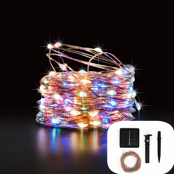 Led Outdoor Solar Lamp String Lights 10M Fairy Christmas Party Garland Solar Tuin Waterdichte Festoen Led Licht Decor: rgb / 15M  150LED