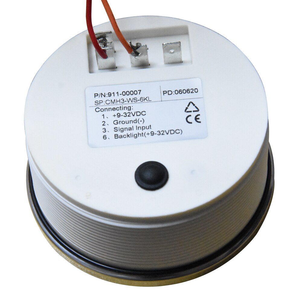 Marine Boat 0-6000RPM Tachometer Gauge Waterproof 85mm Tach Meter with LCD Hourmeter Speed Ration 9-32V Red Backlight