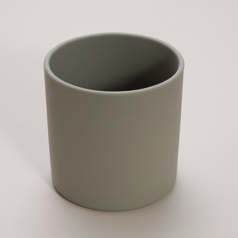 Baby Silicone Lekvrij Snack Cup Peuter Draagbare Voedsel Opbergdoos Baby Leren Drinkwater Cup Bpa Gratis Siliconen: 009 sage