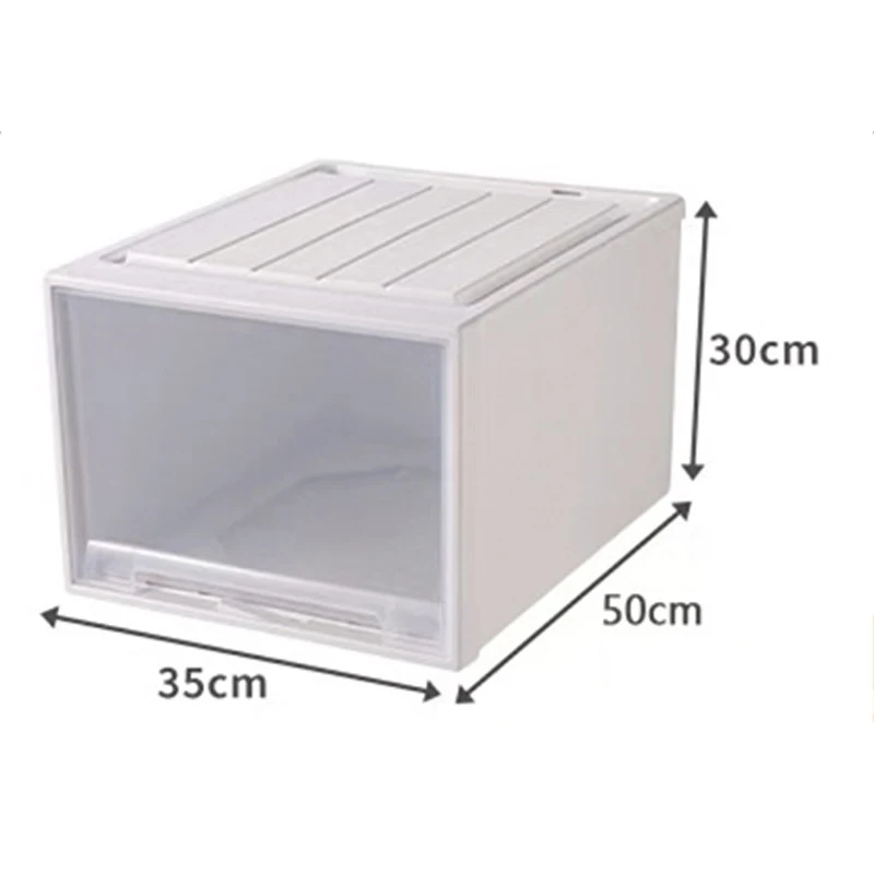 Kleiderschrank-Aufbewahrungsbox, transparente Nachttisch-Kleiderbox mit Deckel, Haushaltsverdickung, Schubladen-Stil, stapelbarer Behälter zum Organisieren: Gelb