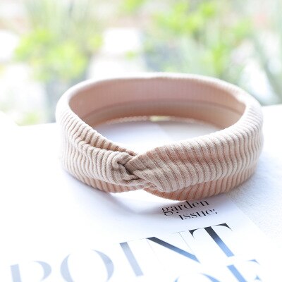 Einfarbig Baby Stirnband Herbst Winter Mädchen freundlicher Twist Knoten Haar Band betroffen Baumwolle Elastische Baby Mädchen Stirnbänder Haar Zubehör