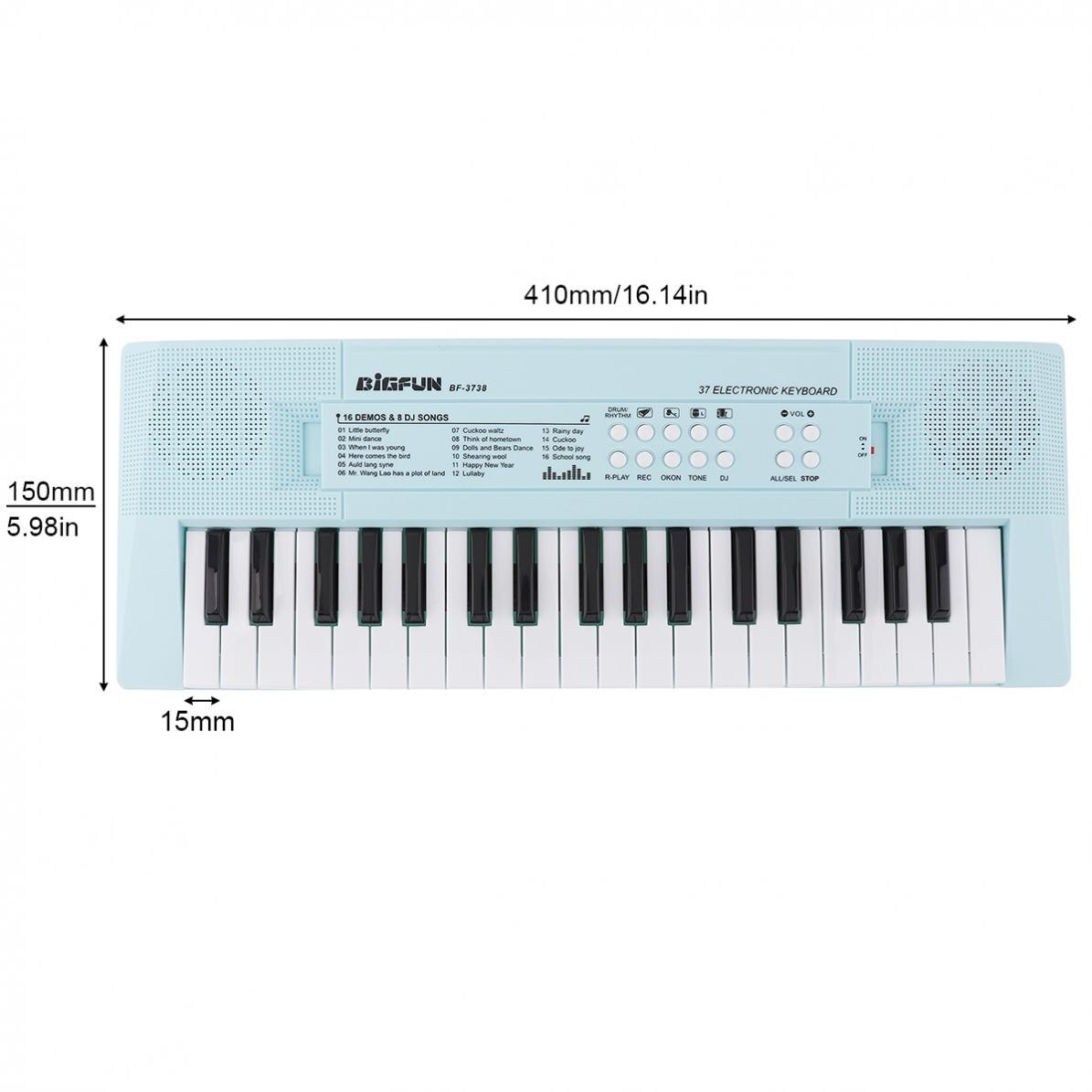 37 Keys Electronic Keyboard Piano Digital Music Key Board with Microphone Children Musical Enlightenment