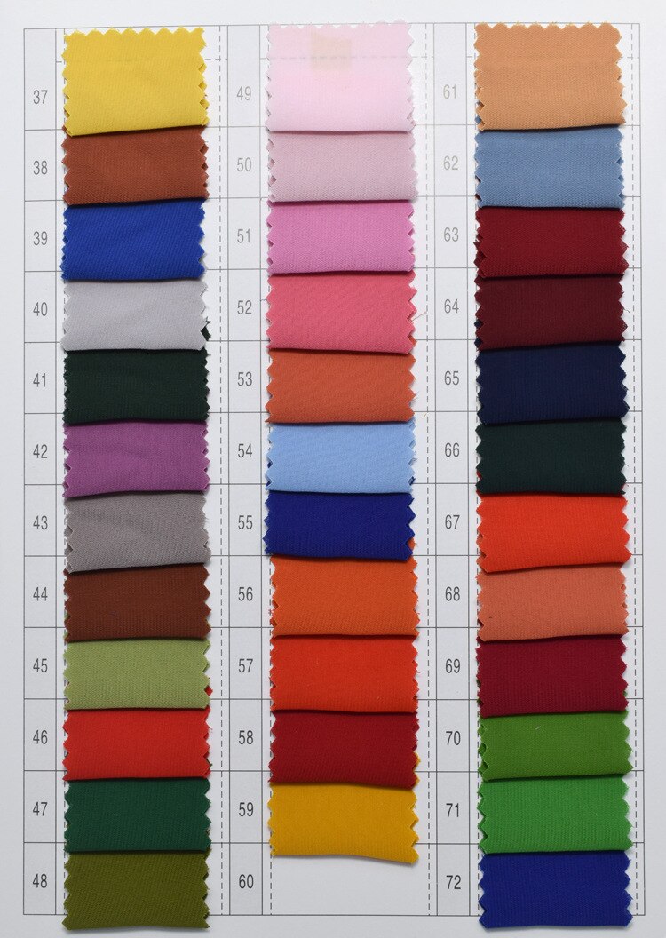 Zachte Perzik Chiffon Tule Stof Voor Jurk Broek, Rood, Blauw, Wit, Zwart, Paars, geel, Grijs, Perzik, Roze, Door De Meter