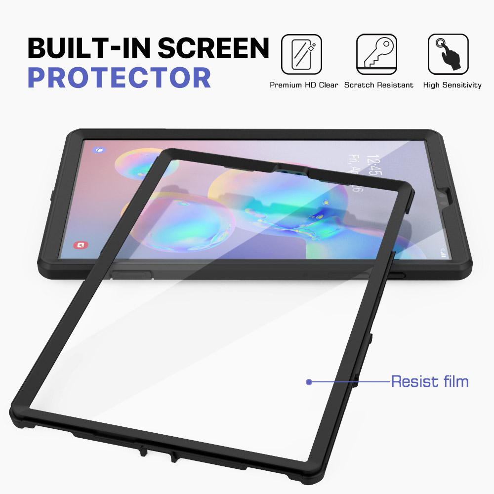 MoKo Case For Samsung Galaxy Tab S6 10.5 ,Heavy Duty Shockproof Full Body Rugged Hybrid Cover with Built-in Screen Protector