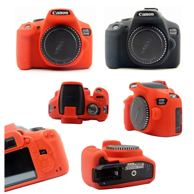 Für canon eos 1300d 1500d 2000d dslr kamera tasche rebel t7 kuss x90 silikon panzer haut hülle körper abdeckung schutz