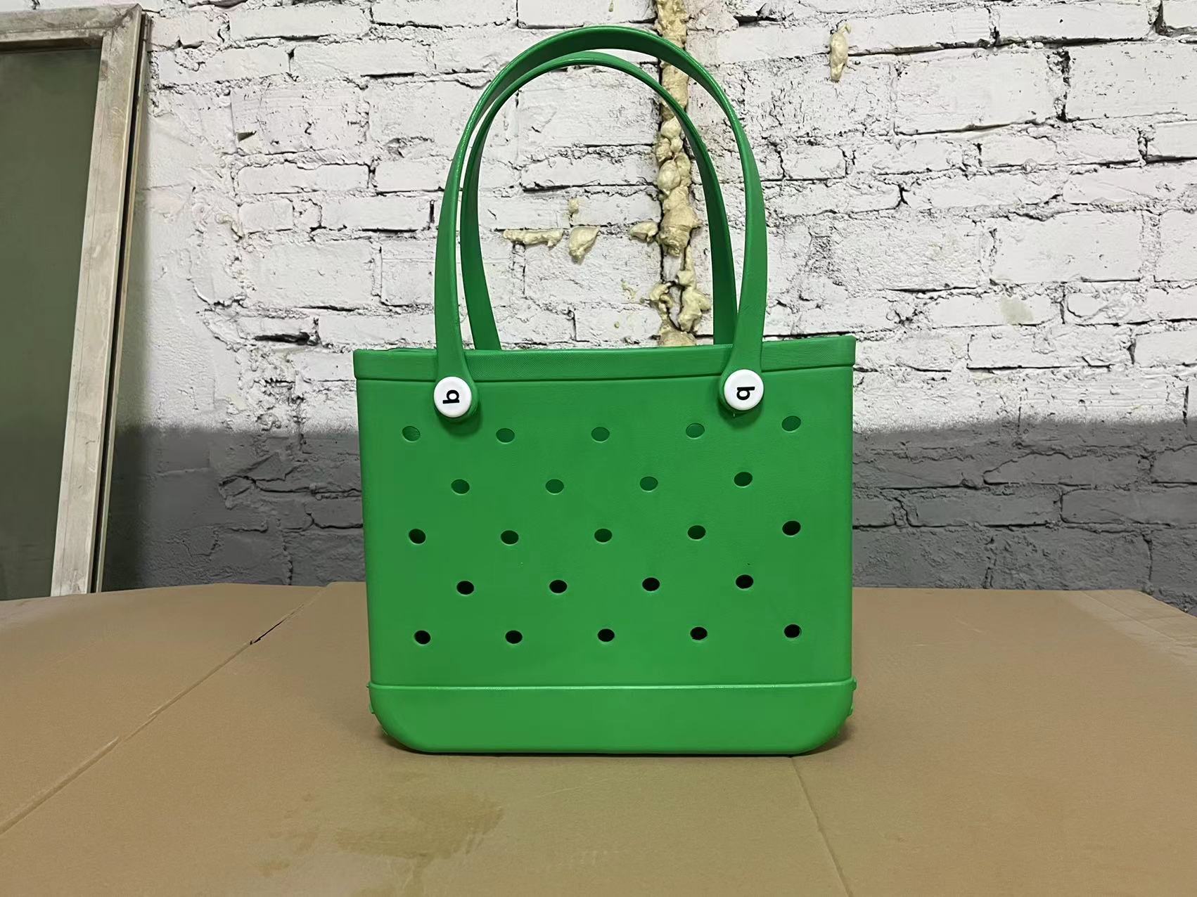 Cesta para exteriores, bolsa para mascotas, bolsa grande con agujero de EVA, bolsa de almacenamiento para playa, bolso de hombro con filtro de agua hueco impreso de gran capacidad