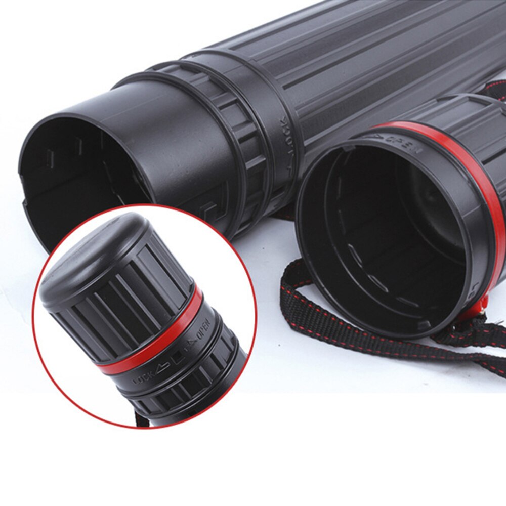 Uitschuifbare Telescopische Document Schilderen Papier Opslag Buis Box (Zwart, Extra Kleine)