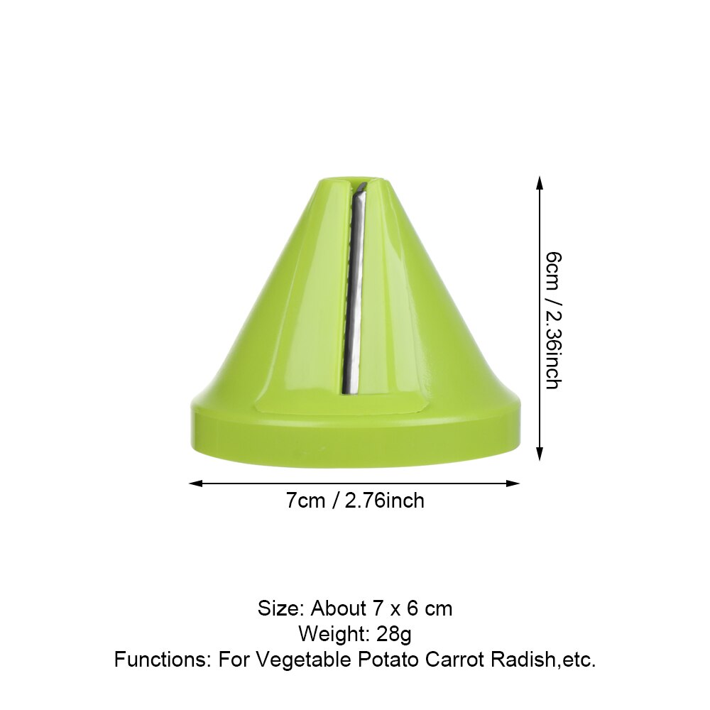 1Pc Multi-function Fruit Vegetable Rotating Shredder Grater Handheld Radish Potato Carrot Spiralizer Slicer Kitchen Tool Green