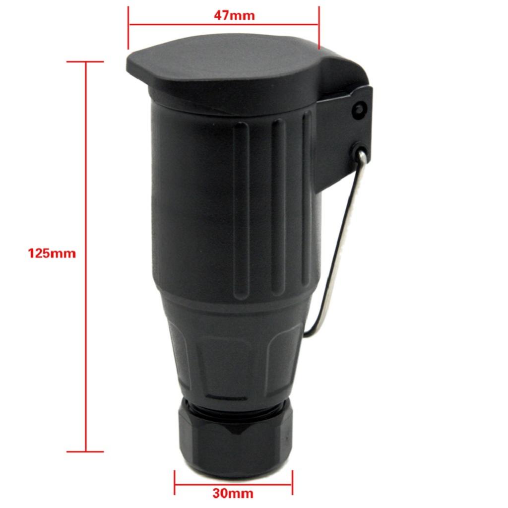 Adaptateur de prise de remorquage 13 broches magideal pour remorque de voiture et camion 12v noir