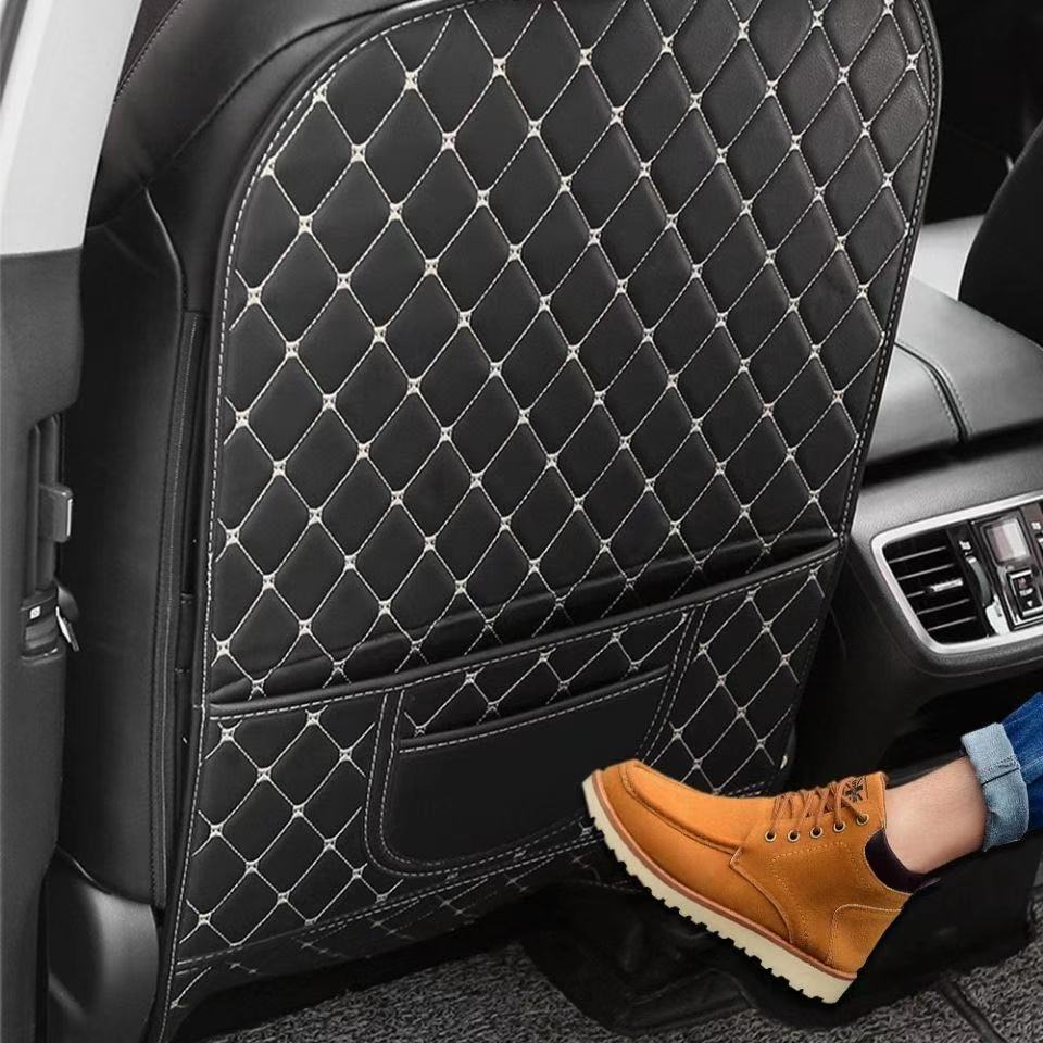 Pu Leer Anti-Kind-Kick Pad Voor Auto Waterdichte Seat Protector Back Cover Universal Auto Anti Modder Vuil pads Met Opbergtas