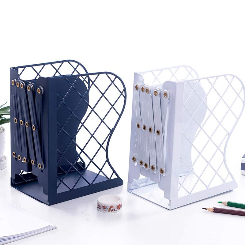 Adjustable Bookends Metal Book Ends Holder Shelf Heavy Duty Non Skid Bookends for Heavy Book