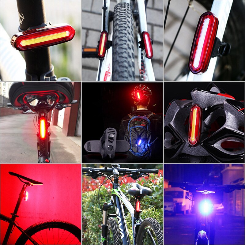 120Lumen Fiets Achterlicht Usb Oplaadbare Fietsen Led Achterlicht Waterdichte Mtb Racefiets Achterlicht Knippert Voor Fiets