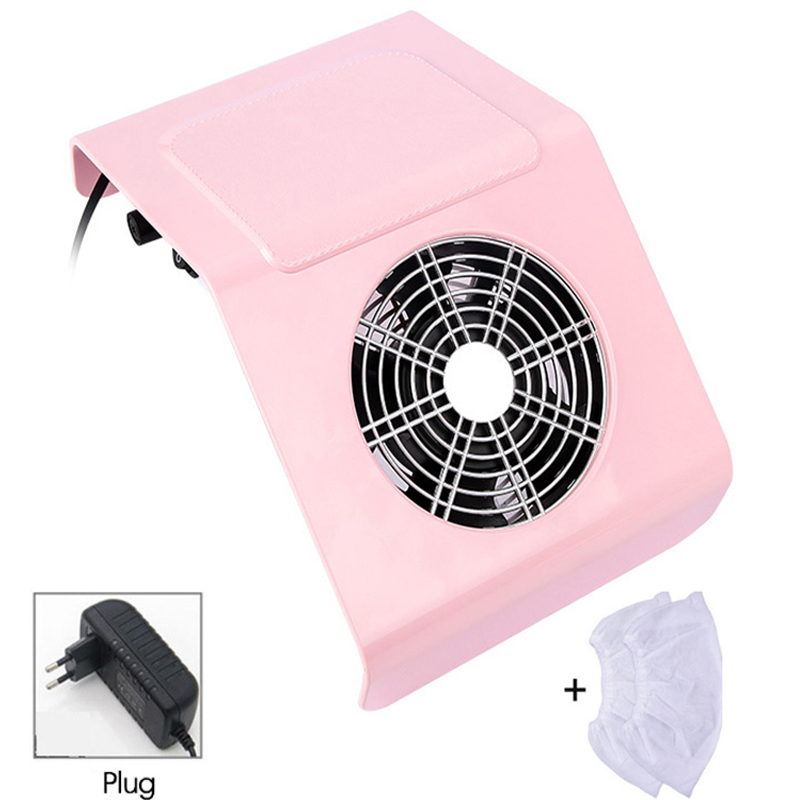 Coletor de pó para unhas, máquina de manicure, ferramentas, forte potência, aspirador de pó com filtro, extrator de unhas, ventilador, ferramenta para arte em unhas: Borgonha