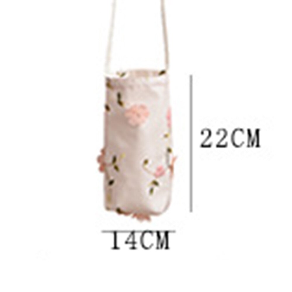 Vrouwelijke Tas Lente En Zomer Fairy Stijl Drie-Dimensionale Eenvoudige En Kleine Verse Diagonaal Canvas Water Cup tas