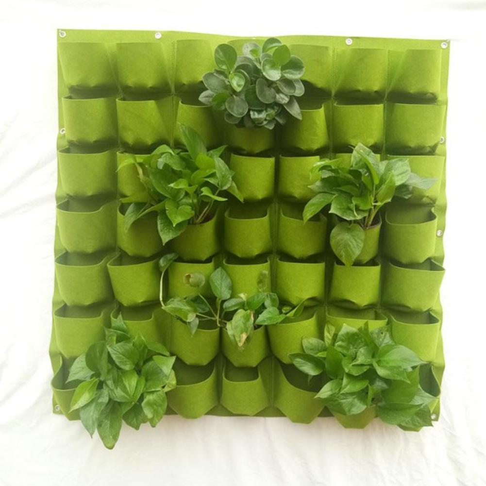 Hanging Wall Planting Bags Pockets Green Growing Bag Planter Vertical Garden Vegetable Seedling Living Garden Bag Home Supplies